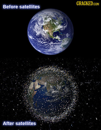 15 Space debris - Before and after Satellites