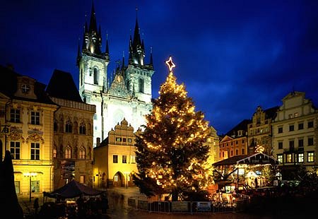 Prague's Old Town Square Christmas market.