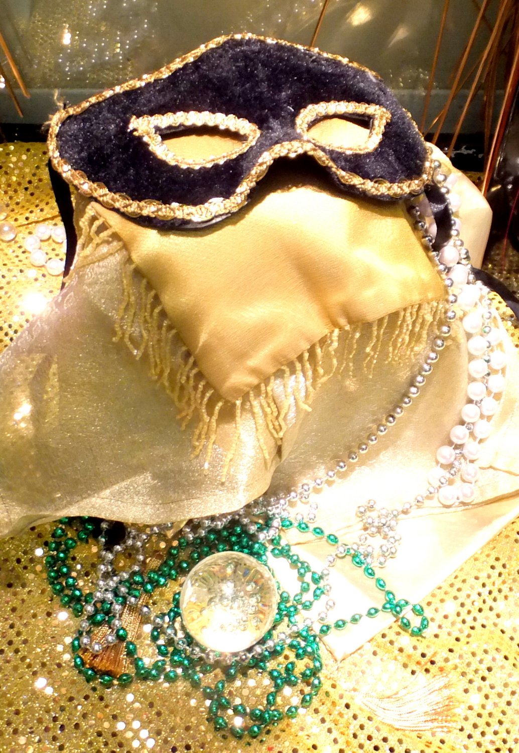 Masquerade Display Case at Older Adult Centre Lobby