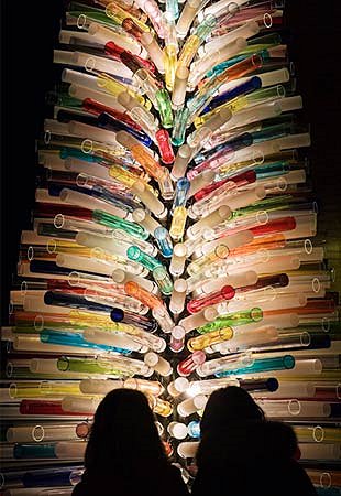 Artistic Christmas tree on Venice's Murano Island