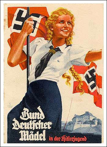 Bund Deutscher Mädel (BDM, the League of German Girls) Google image from http://spartacus-educational.com/00womenHit1.jpg