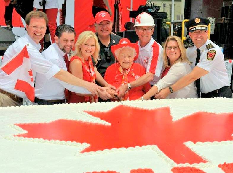 Cake Cutting Ceremony at Paint the Town Red Canada 150 Celebration 1 July 2017