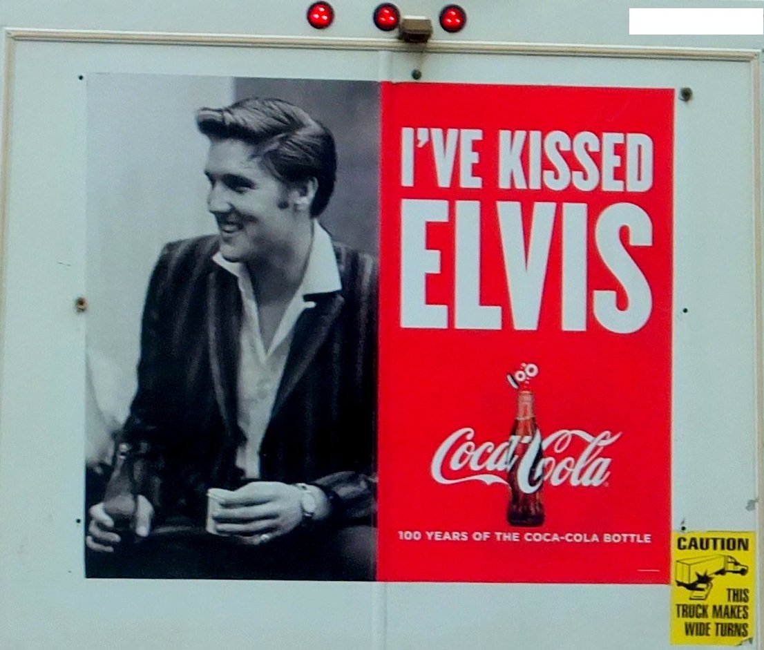 Elvis Presley Coca-Cola Ad on Truck, photo by I Lee, 15 May 2015.