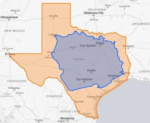 Entire Poland can fit into Texas and still be able to drive around it
