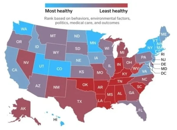 Every State Ranked by Healthiness
