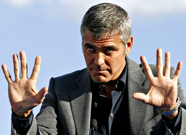 George Clooney Both Hands Google image from http://2.bp.blogspot.com/-od2LkxLnI28/Tf_f-4AzptI/AAAAAAAAAHM/DwqxEyMYf9s/s1600/george%2Bclooney.jpg