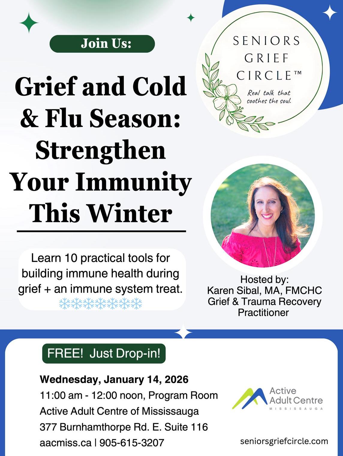 Grief Circle - Grief & Cold & Flu Season image source: AACM