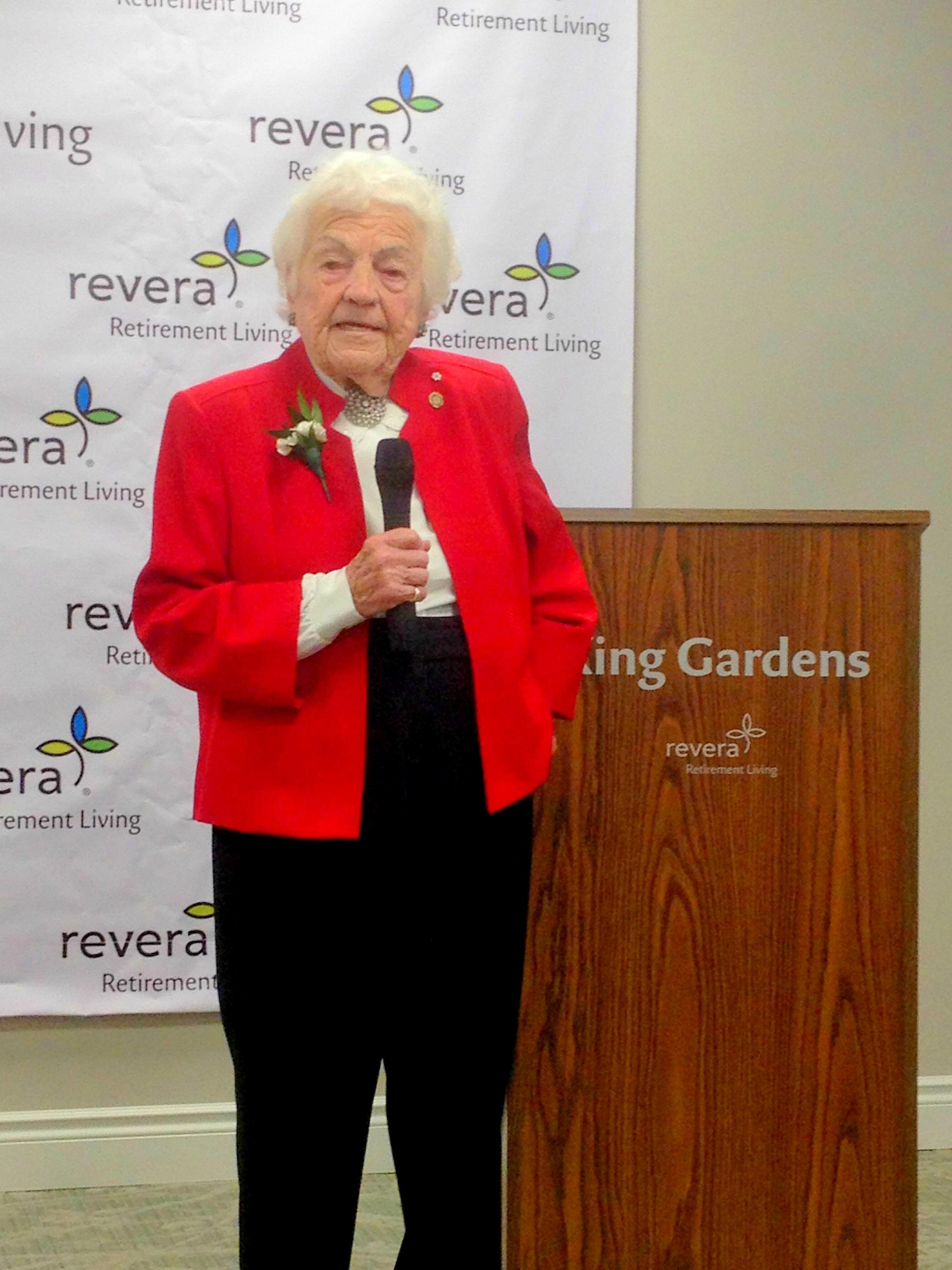 Hazel McCallion at Grand Reopening of Revera King Gardens, 5 April 2018. Photo credits: Alex Gregory, Peel Daily News