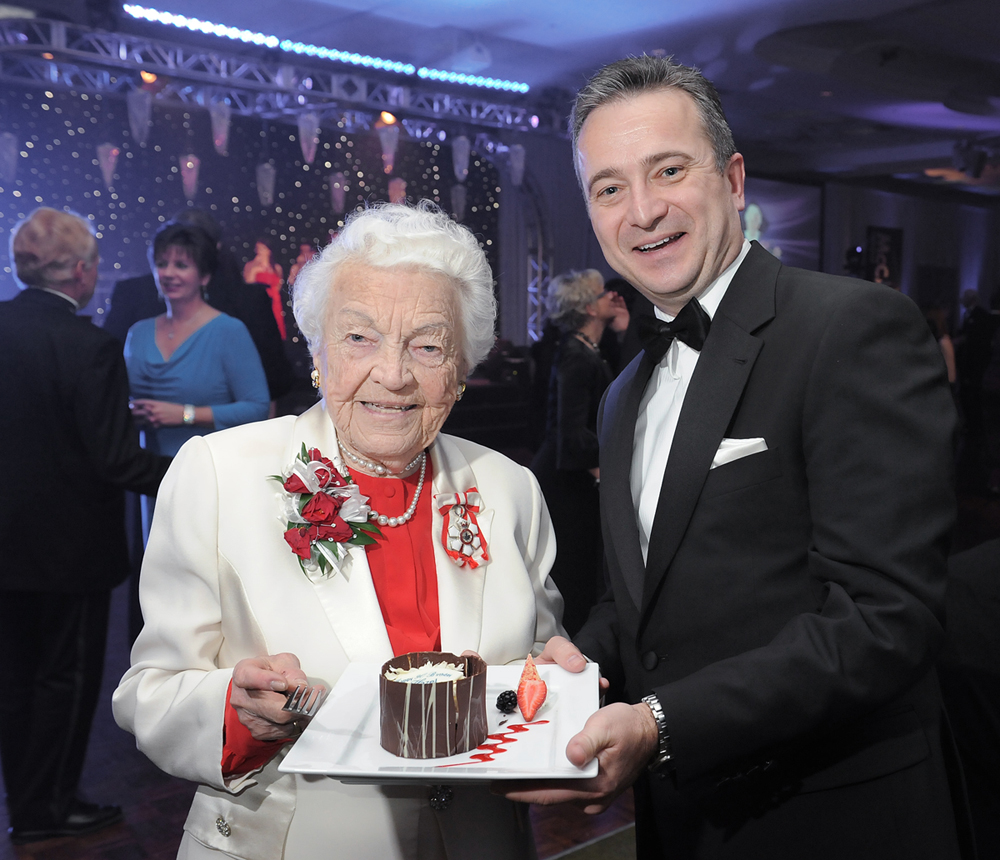 Mayor Hazel McCallion with Dr. Jeff Zabudsky of Sheridan College, 90th birthday celebration Google image from https://www.sheridancollege.ca/news-and-events/news/sheridan-names-new-campus-in-honour-of-mayor-mccallion.aspx
