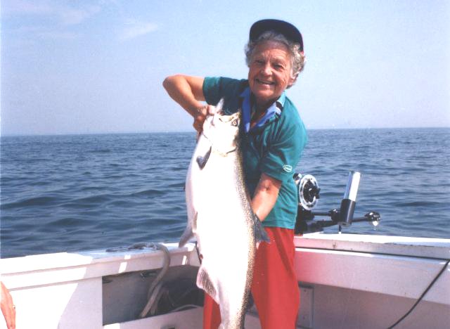 Catch of the day at the 1988 Mayor's Invitational Fishing Tournament. Image from http://www.insauga.com/hazel-mccallions-photos-through-the-years