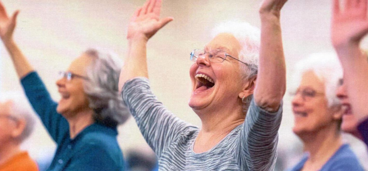 Laughter Yoga image source: Amica Credit Mills