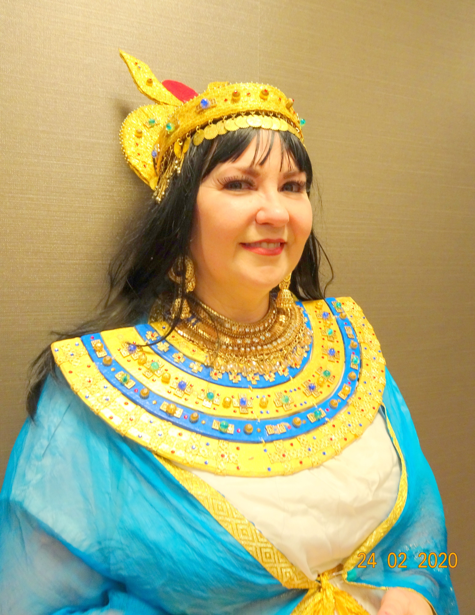 Lianne Harris in homemade Egyptian Costume VIVA 4.33.06pm 24 Feb 2020