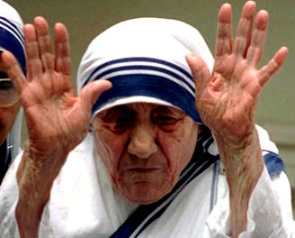 Mother Teresa Both Hands Google image from http://palm-reading.org/images/mother-teresa2.jpg