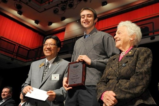Pierre Wong, Award Winner Leon Chalil, Mayor Hazel McCallion Living Arts Centre Nov 2011