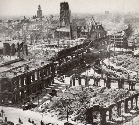 Rotterdam after German Bombing in 1940 Google image from http://www.historyguy.com/worldwartwo/Rotterdam_bombing_1940.jpg