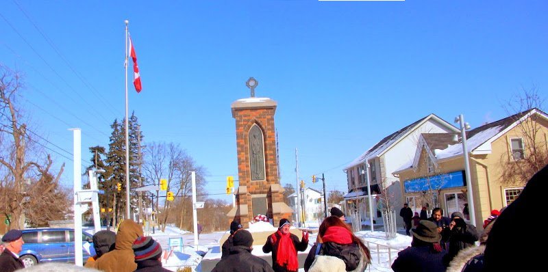 Brad Butt at Streetsville Village Square 154 Queen St S. Mississauga ON Photo by I Lee Flag Day 15Feb15