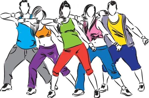 Zumba Dancers Illustration image source: Depositphotos.com