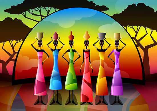Six African Women Cartoon Google image from http://ih0.redbubble.net/image.11570949.5196/flat,550x550,075,f.jpg