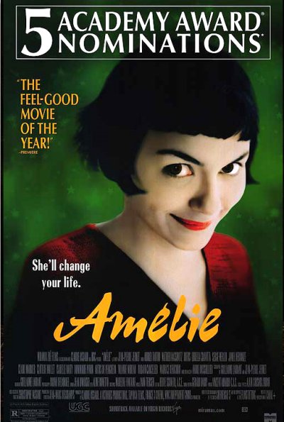 Amelie (2001) Movie Poster Google image from https://joebeckwithmedia.files.wordpress.com/2011/10/amelie.jpg
