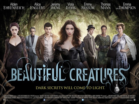 Beautiful Creatures (2013) Movie Poster Google image from http://images.cinemas-online.co.uk/0/4/82/Beautiful-Creatures-UK-Poster-585x438-440.jpg