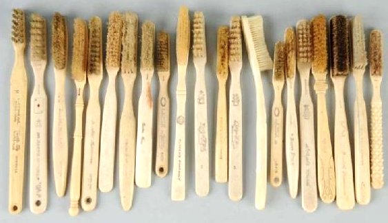 Examples of primitive bristle toothbrushes Google image from http://mouthwatchers13.files.wordpress.com/2013/07/7510550_1_l.jpg