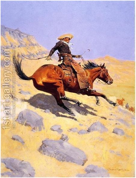 The Cowboy by Frederic Remington Google image source https://www.1st-art-gallery.com/Frederic-Remington/The-Cowboy.html
