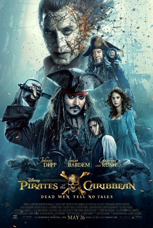 Pirates of the Caribbean: Dead Men Tell No Tales (2017) Movie Poster Google image from http://www.impawards.com/2017/pirates_of_the_caribbean_dead_men_tell_no_tales_ver3.html