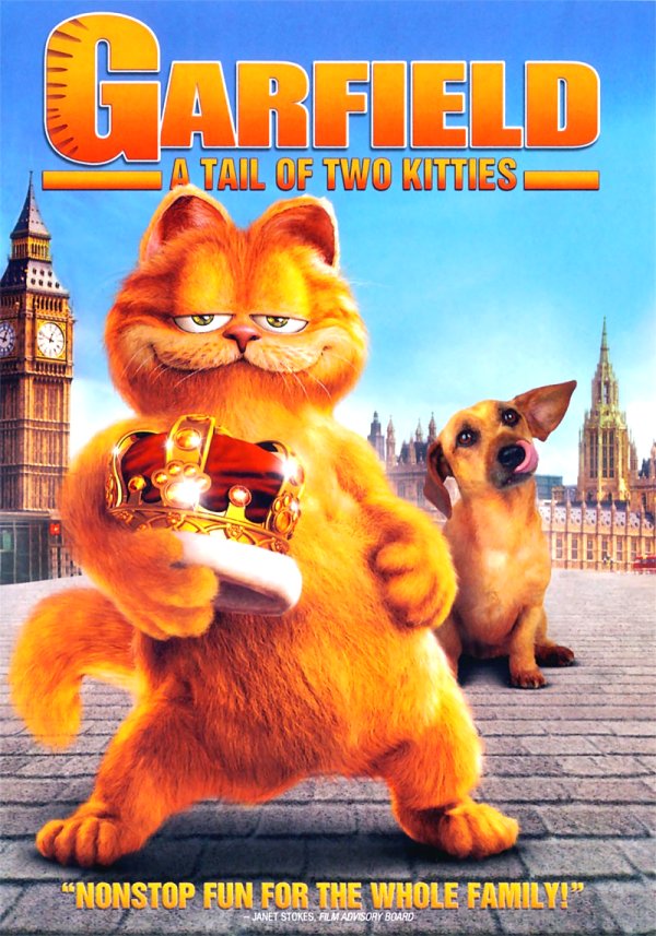 Garfield: A Tale of Two Kitties (2006) Movie Poster Google image from http://www.dvdsreleasedates.com/posters/800/G/Garfield-A-Tail-of-Two-Kitties-movie-poster.jpg