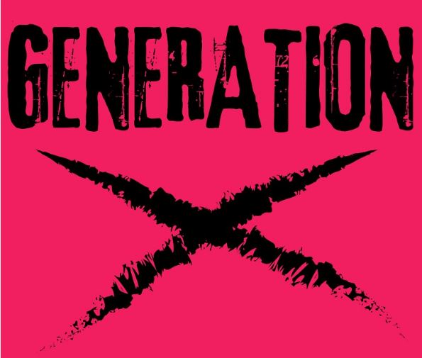 Generation X Google image from https://www.redbubble.com/people/onedogdesign/works/28260264-generation-x?p=t-shirt&style=womens&rbs=111e42c6-c0c8-4aaf-9d94-76d0b59b9d4e