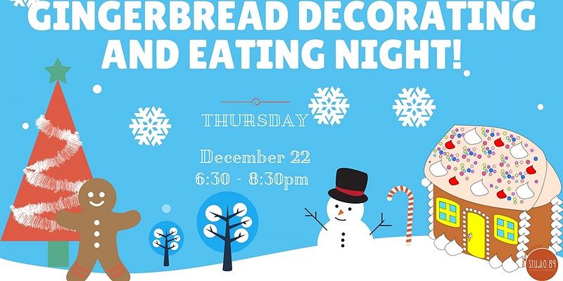Gingerbread Decorating and Eating Night Google image from https://www.eventbrite.com/e/gingerbread-decorating-and-eating-night-tickets-29619273043