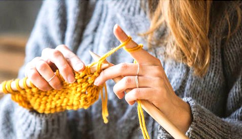 Knitting - Sanchit Sharma, a writer, crocheter, learner, and seeker Google image from https://crocht.com/wp-content/uploads/2019/06/close-up-on-womans-hands-knitting-lukatdb.jpg
