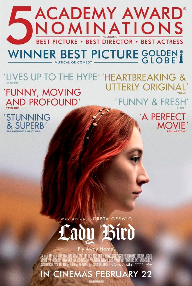 Lady Bird (2017) Movie Poster Google image from https://www.singaporefilmsociety.com/event/ladybird/