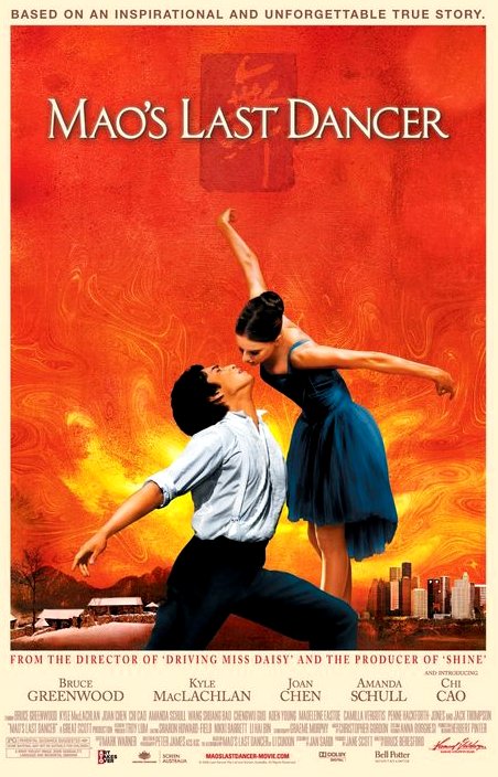 Mao's Last Dancer Movie Poster Google image from http://www.impawards.com/intl/australia/2009/maos_last_dancer_ver2.html