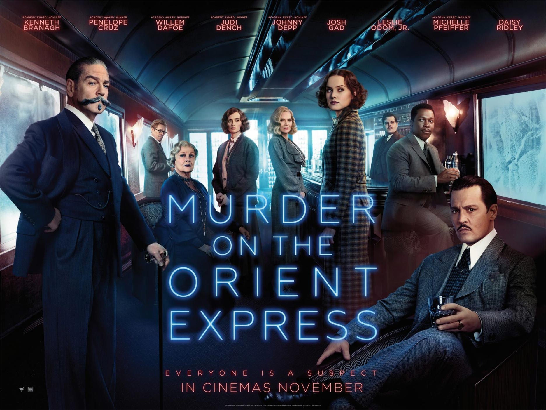 Murder on the Orient Express (2017) Movie Poster Google image from https://www.traileraddict.com/murder-on-the-orient-express/poster/3