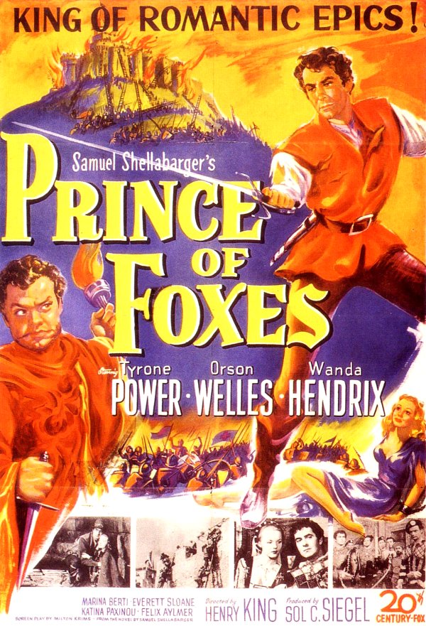 Prince of Foxes (1949) Movie Poster from http://www.doctormacro.com/Images/Posters/P/Poster%20-%20Prince%20of%20Foxes_01.jpg