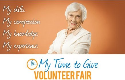 My Time to Give Volunteer Fair Google image adapted from http://www.volunteermbc.org/sites/default/files/images/VIVA_MTTG_Volunteer_Fair_April-11-2014_v1.jpg