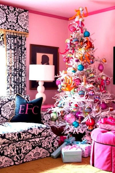 Cute Christmas Tree Decoration in Room Google image from http://archimags.com/wp-content/uploads/2013/10/Cute-Christmas-Trees-Decor-682x1024.jpg
